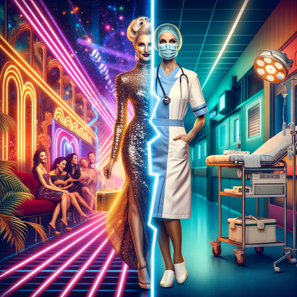 Contrasting Worlds of Nightlife and Healthcare Environments