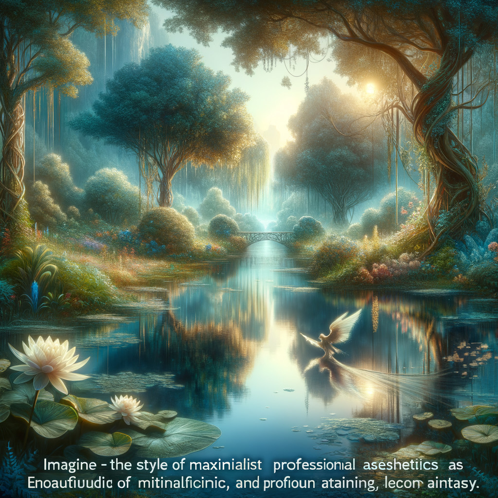 Tranquil River Landscape with Lush Greenery and Flowers