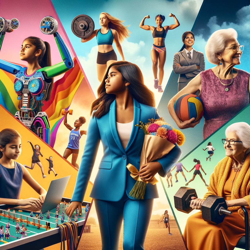 Collage Celebrating Female Empowerment and Unity