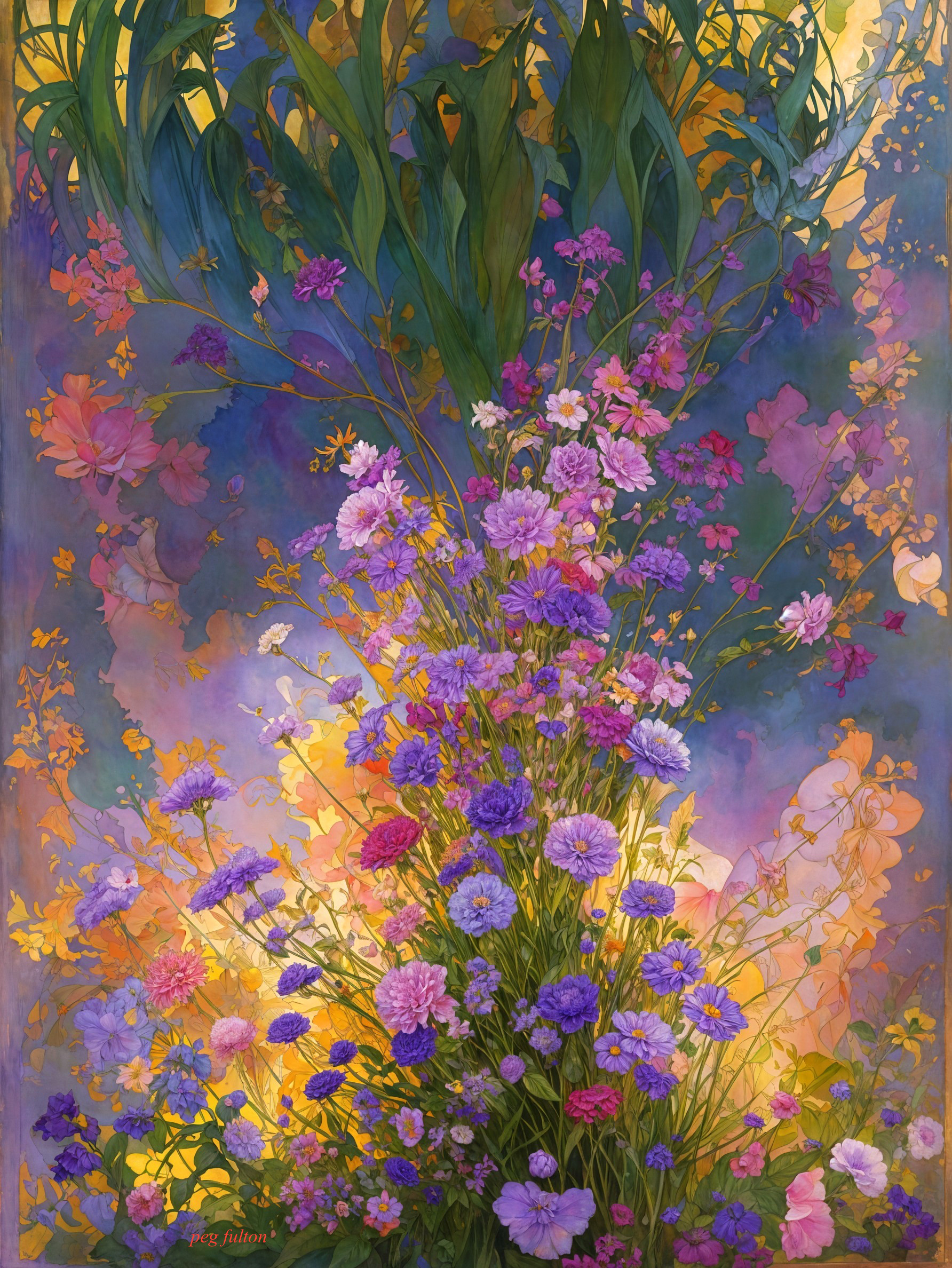 Vibrant Flower Arrangement in Soft Background