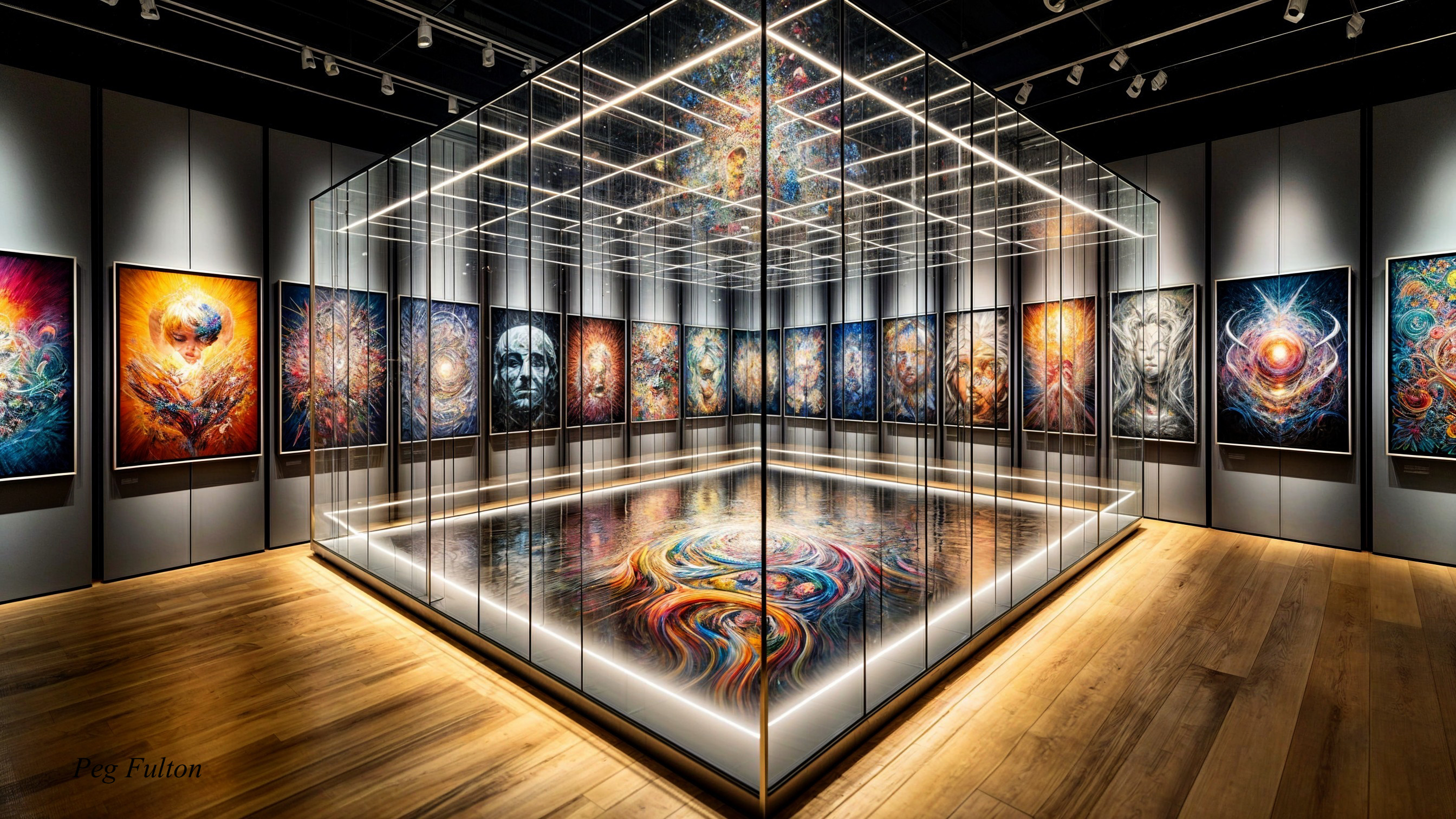 Contemporary Art Gallery with Vibrant Installation
