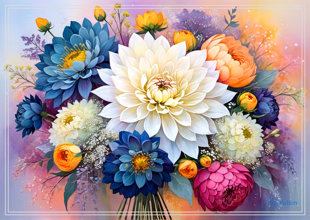 Vibrant Bouquet with Radiant Flowers and Greenery