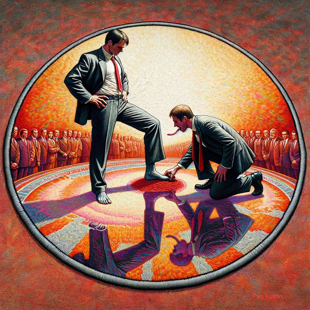 Circular Scene of Authority and Influence in Suits