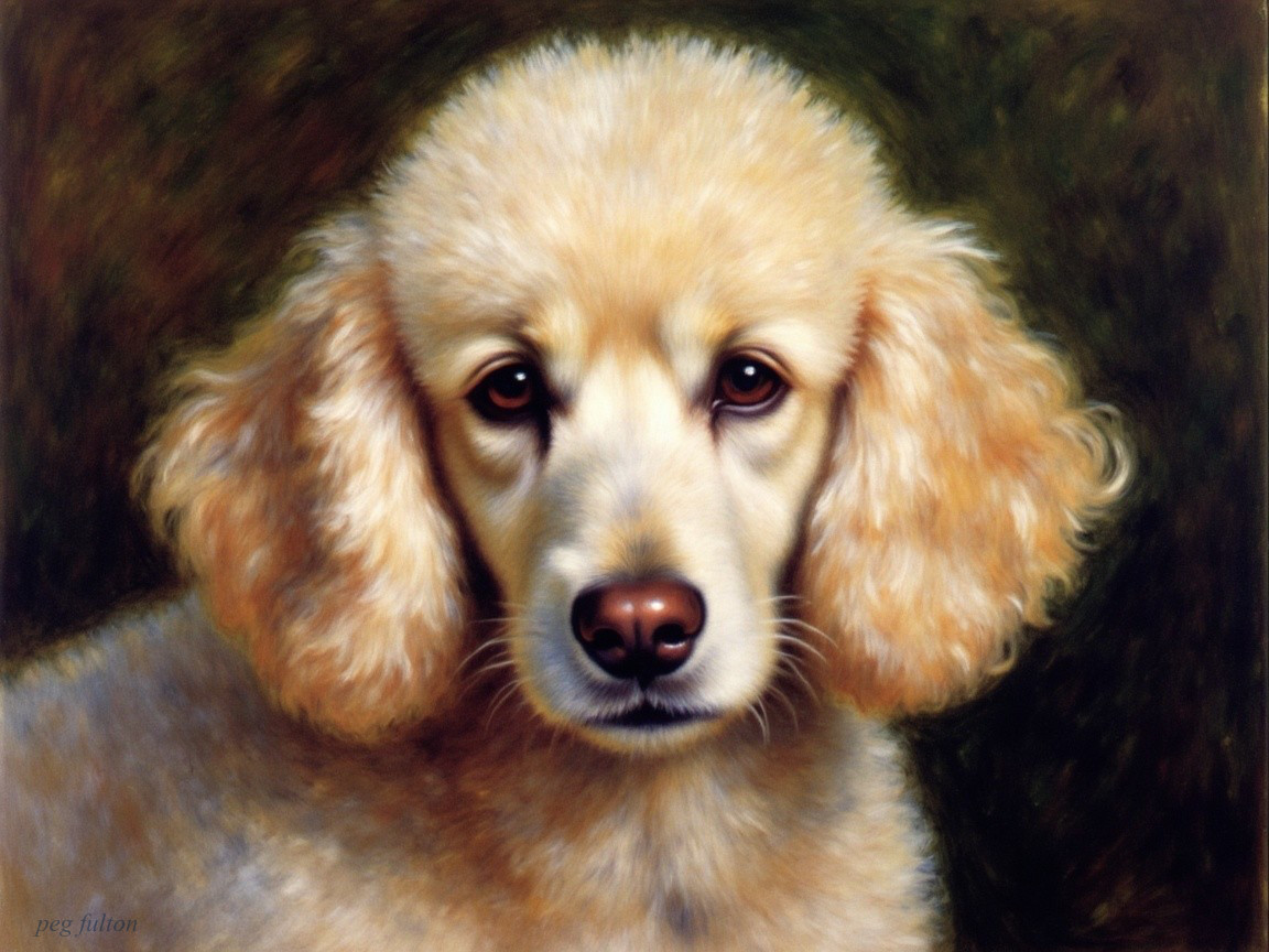 Charming Portrait of a Golden-Haired Puppy