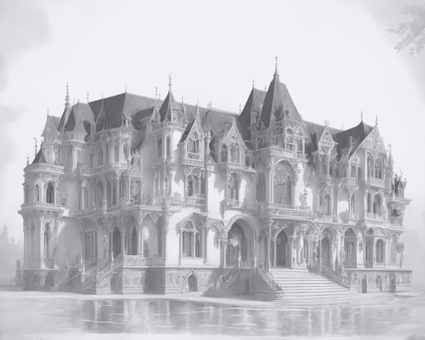 Intricately Designed Mansion with Ornate Architecture