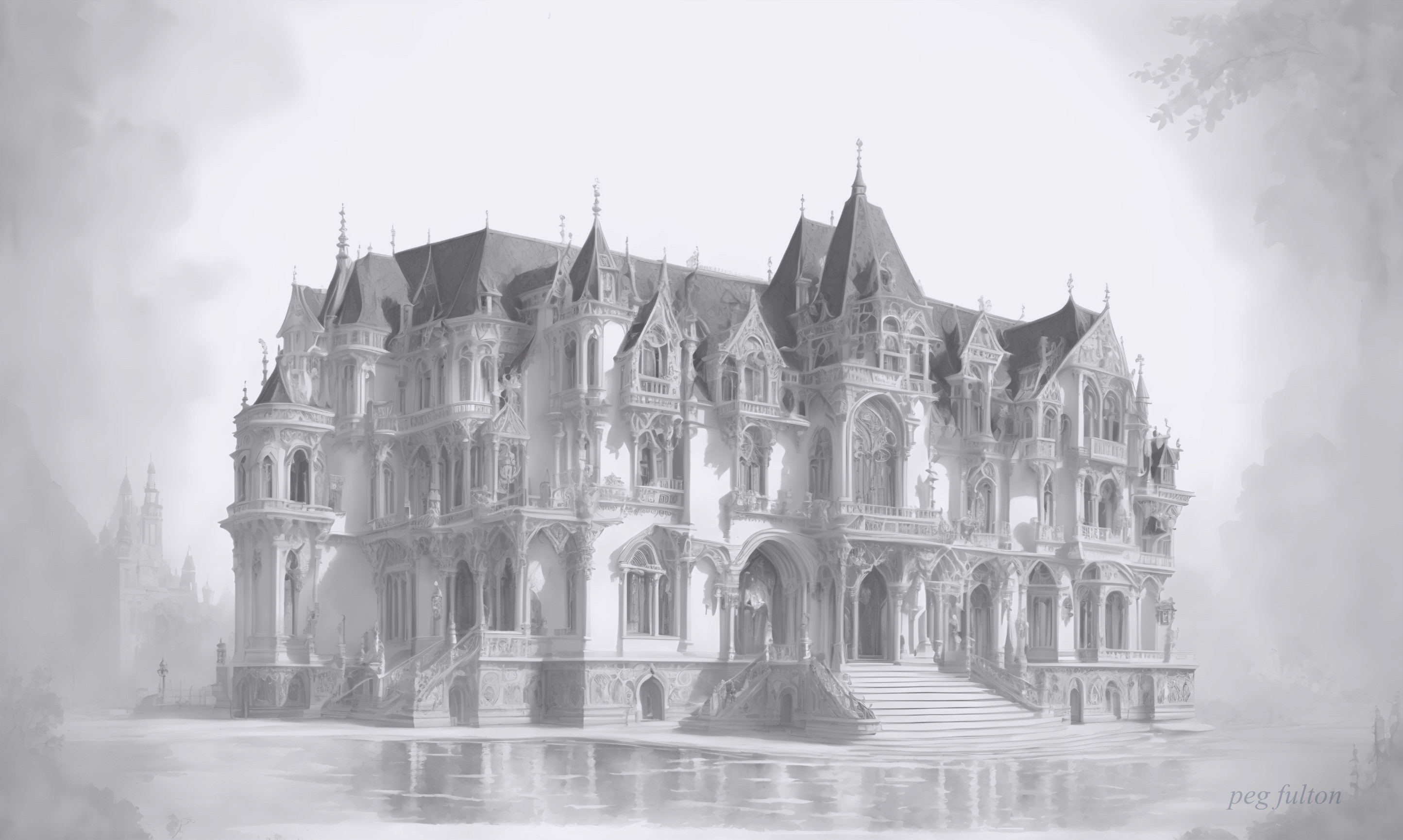 Intricately Designed Mansion with Ornate Architecture