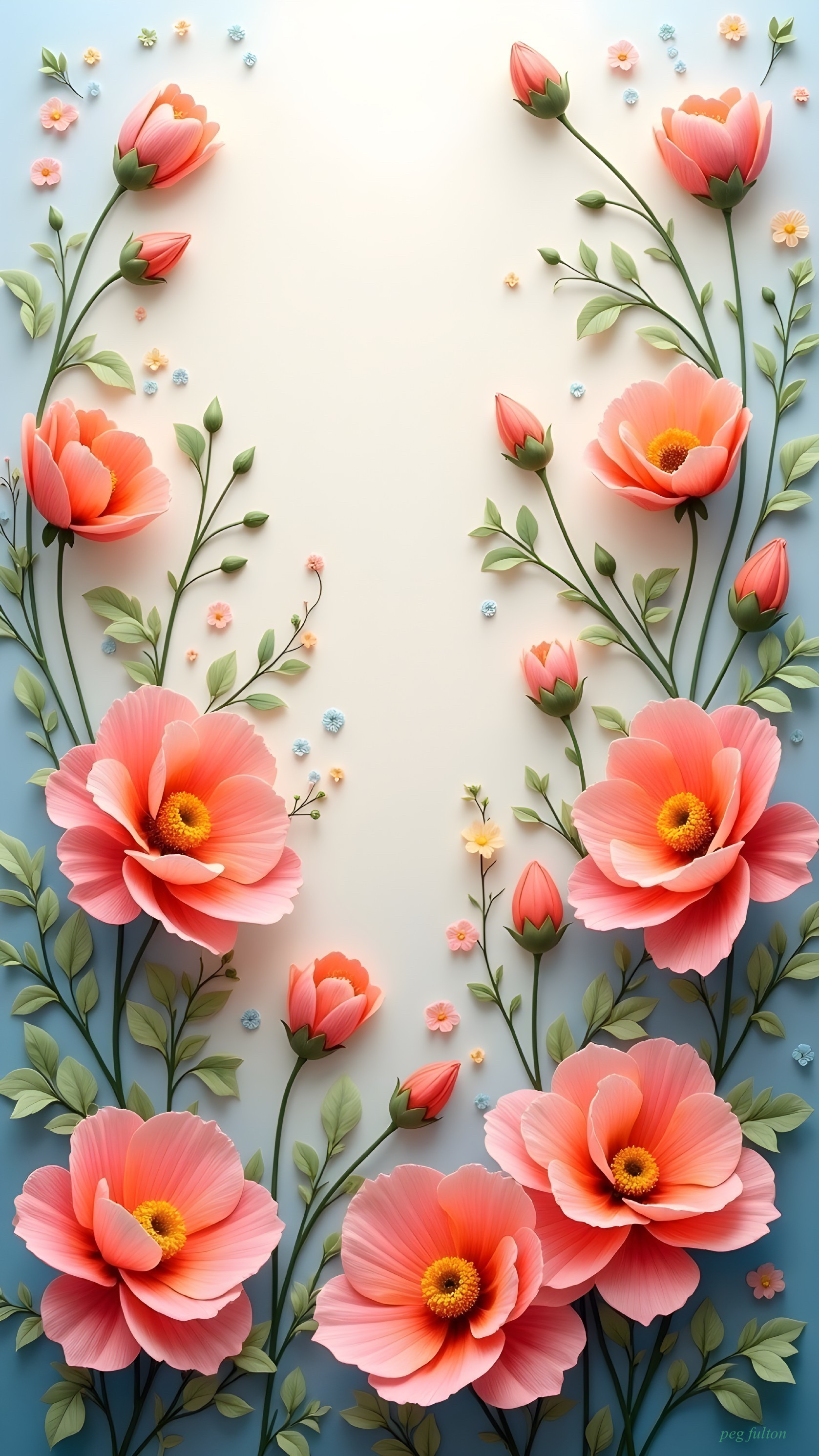 Vibrant Floral Arrangement with Pink Poppies and Buds