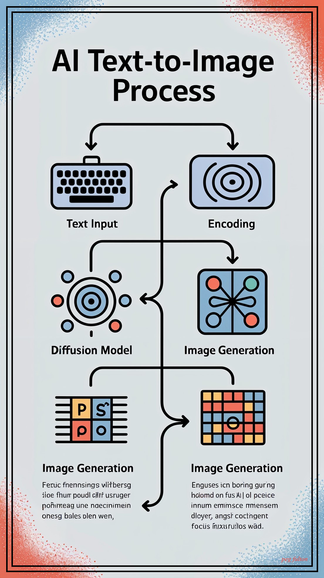 AI Text-to-Image Process Flowchart Description