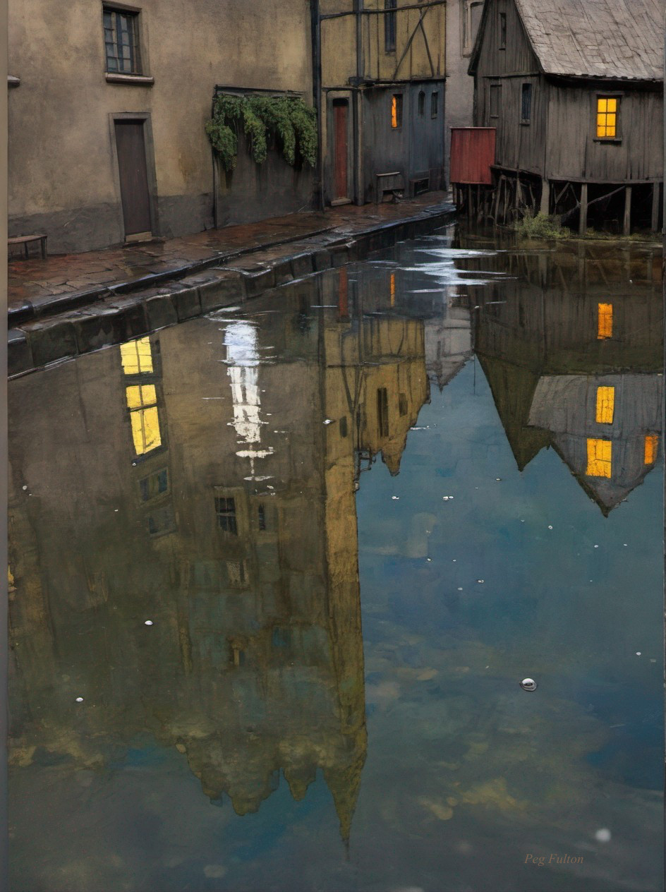 Serene Canal Scene with Charming Old Buildings