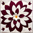 Three-Dimensional Floral Design with White Flower