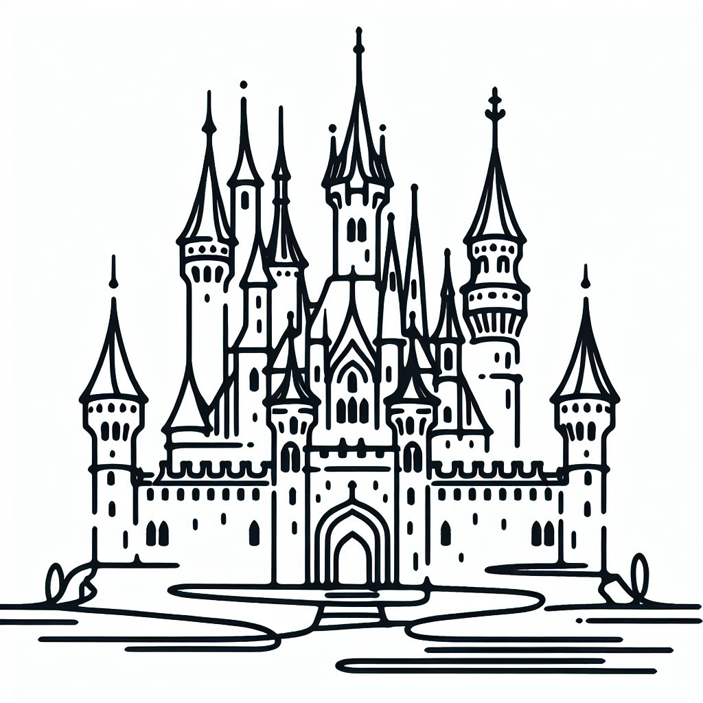 Intricately Designed Whimsical Castle with Towers