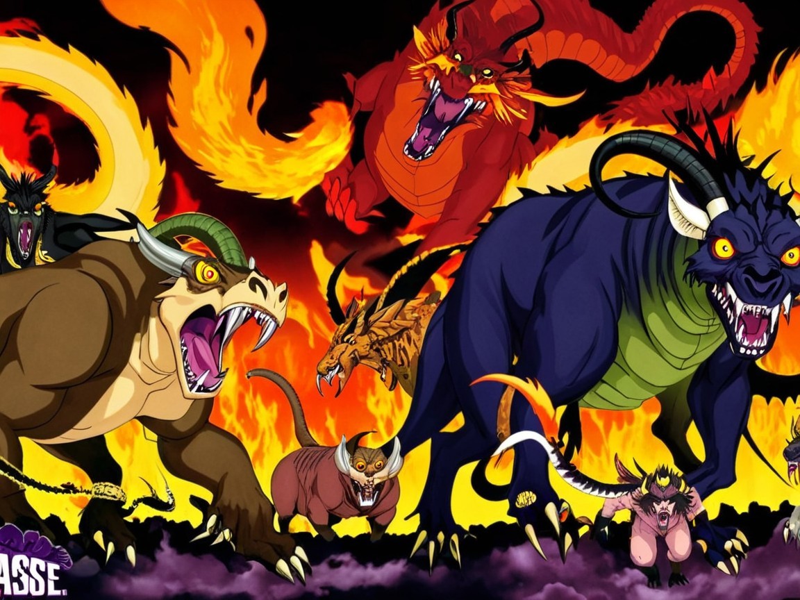 Dynamic Illustration of Fantastical Creatures in Chaos