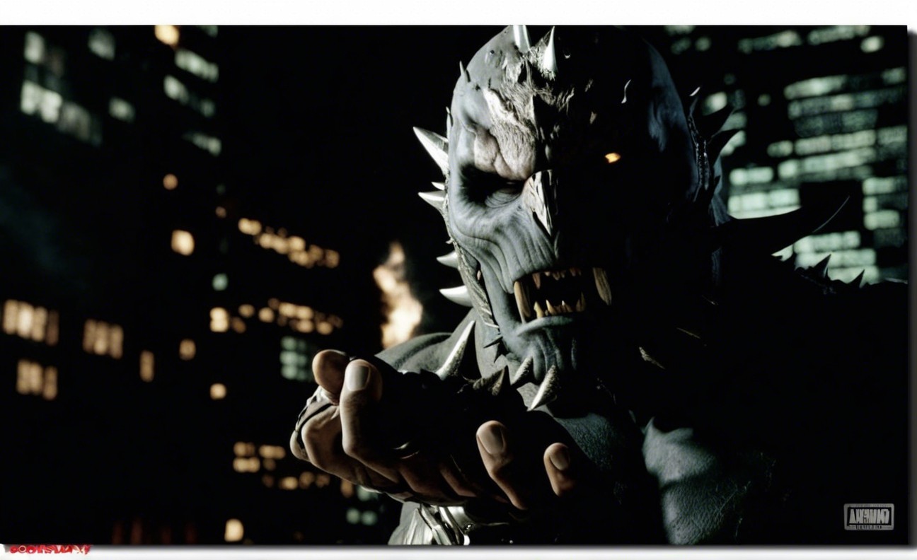 Menacing Creature in Dark Urban Environment