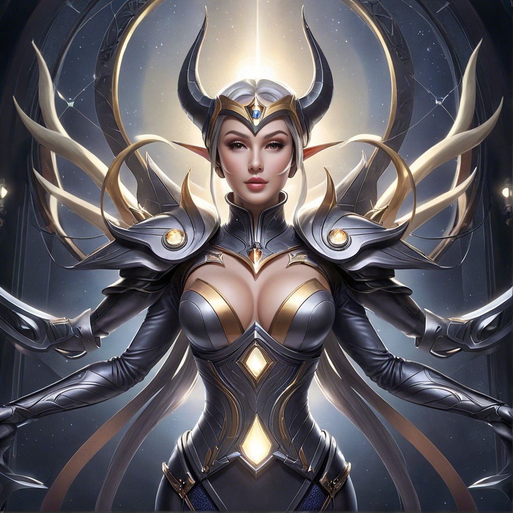 Character in Ornate Armor with Radiant Halo