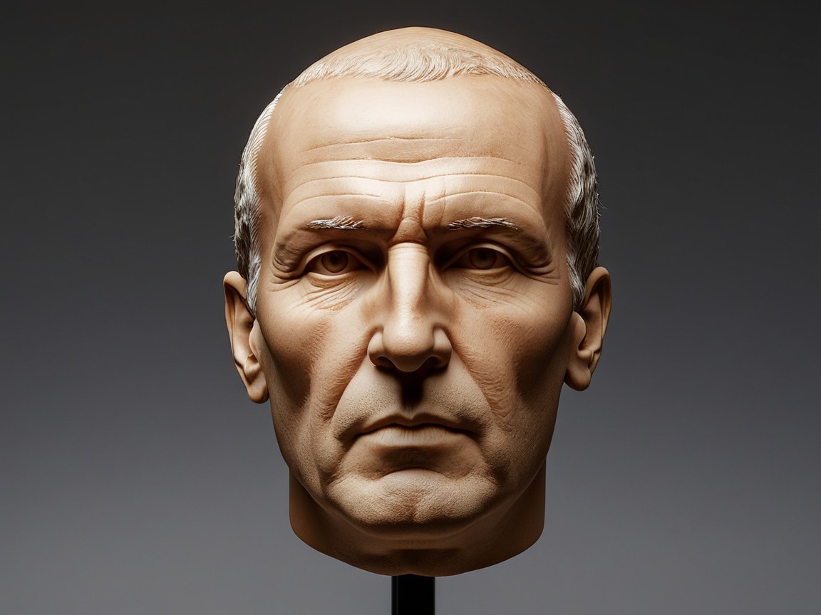 Lifelike Mannequin Head of Older Male Figure