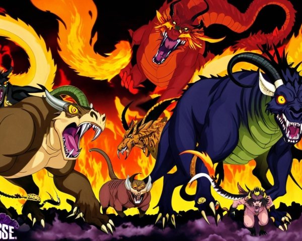 Dynamic Illustration of Fantastical Creatures in Chaos