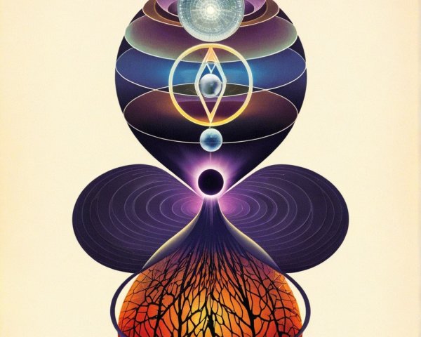 Vibrant Abstract Design with Geometric Shapes and Patterns