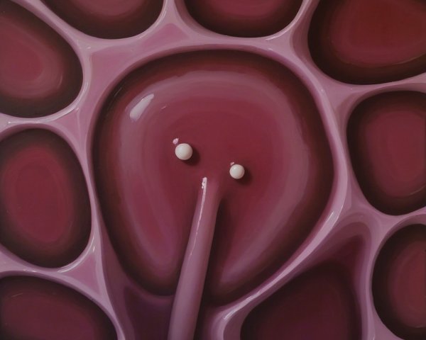 Abstract Organic Forms in Pink and Purple Shades