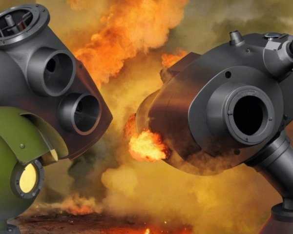 Robotic Devices in Explosive Sci-Fi Scene