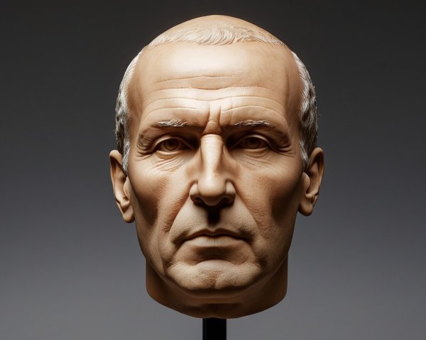 Lifelike Mannequin Head of Older Male Figure