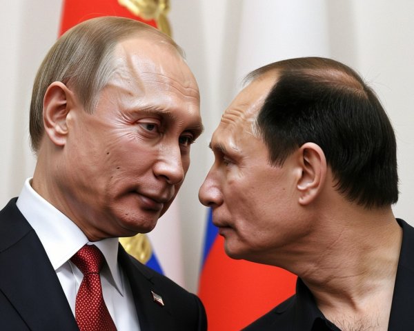 Two Individuals in Formal Attire in Diplomatic Setting