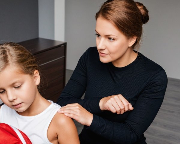 Supportive Interaction in a Calm Modern Room