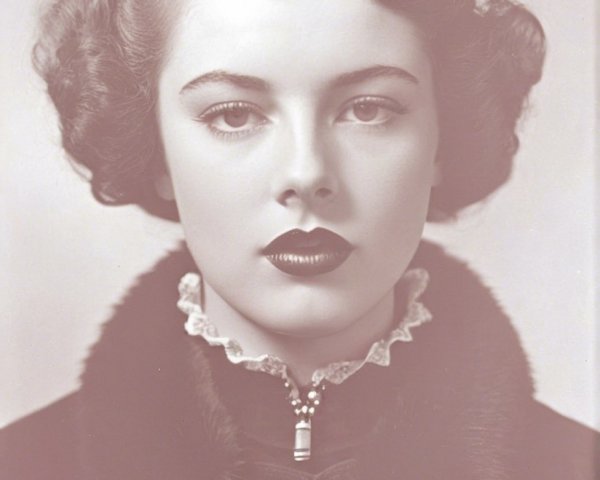 Vintage Black-and-White Portrait of a Young Woman