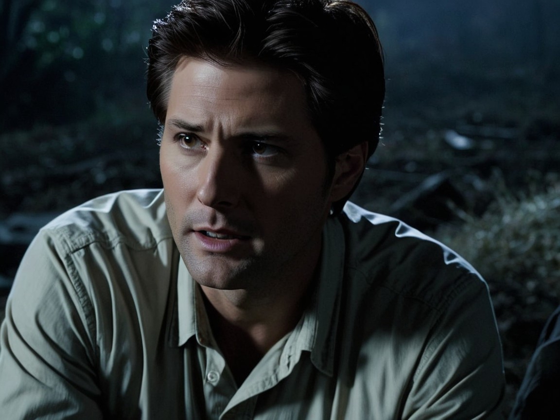 Thoughtful Man in Dim, Dramatic Atmosphere