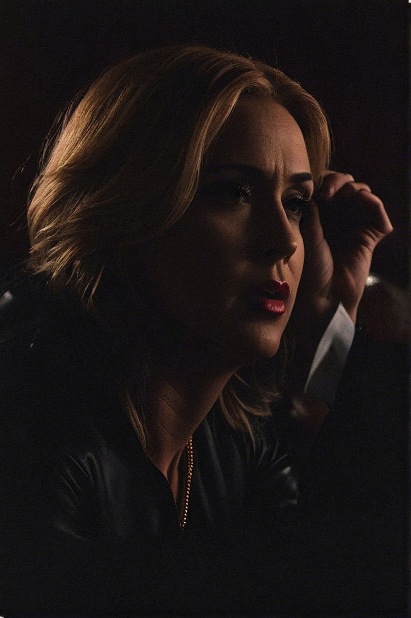 Close-up Profile of a Woman with Elegant Blonde Hair