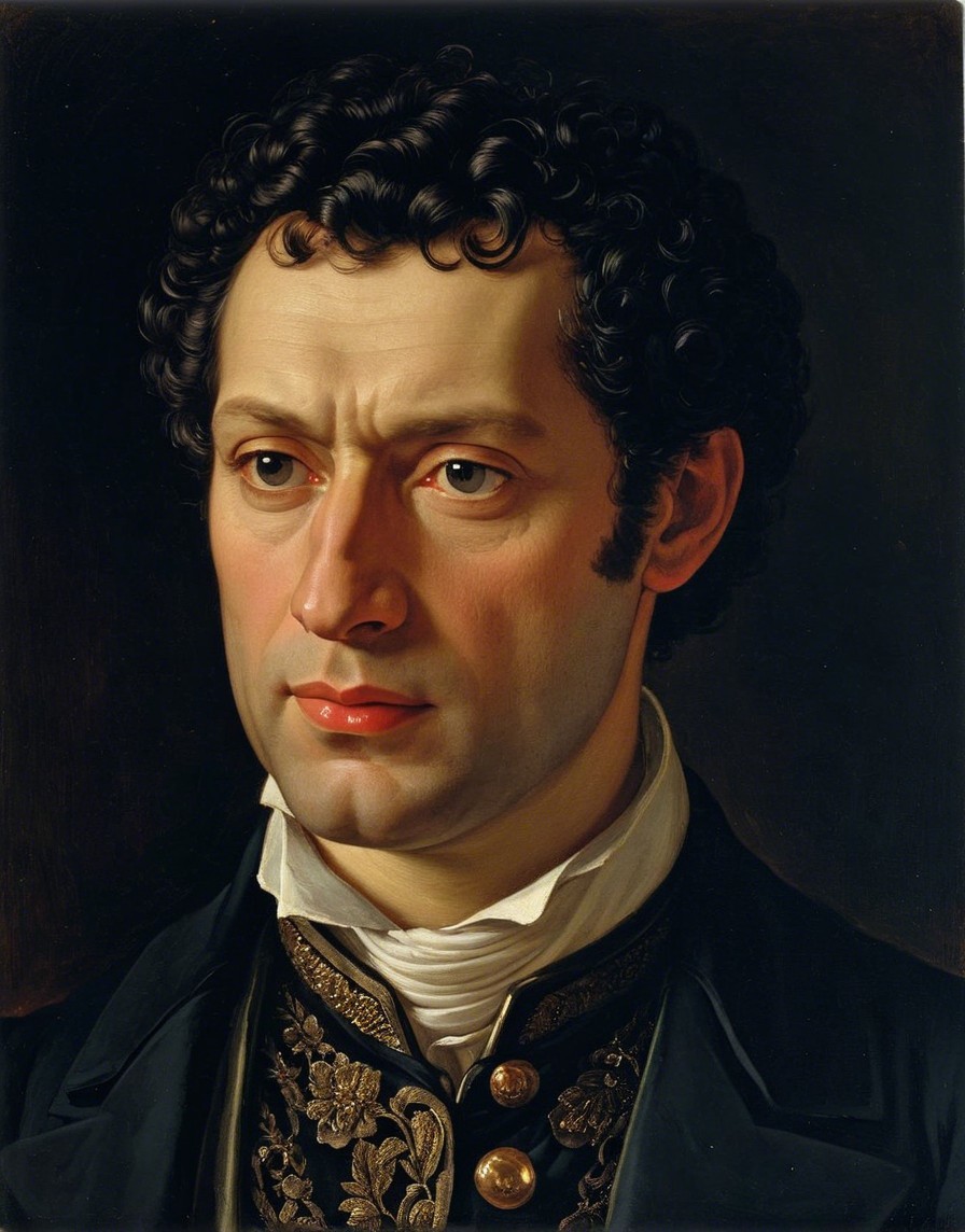 Portrait of a man with defined features and dark coat