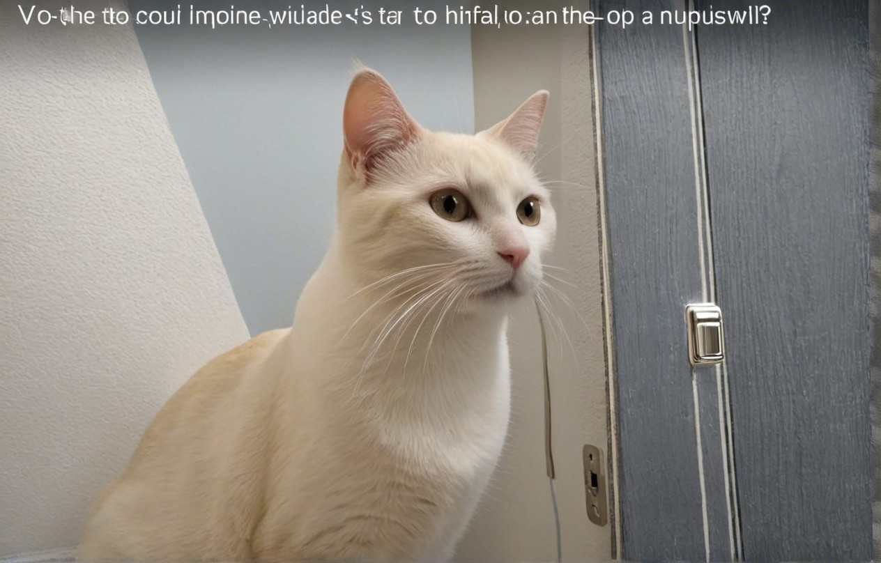 White Cat with Blue Eyes in Cozy Indoor Setting