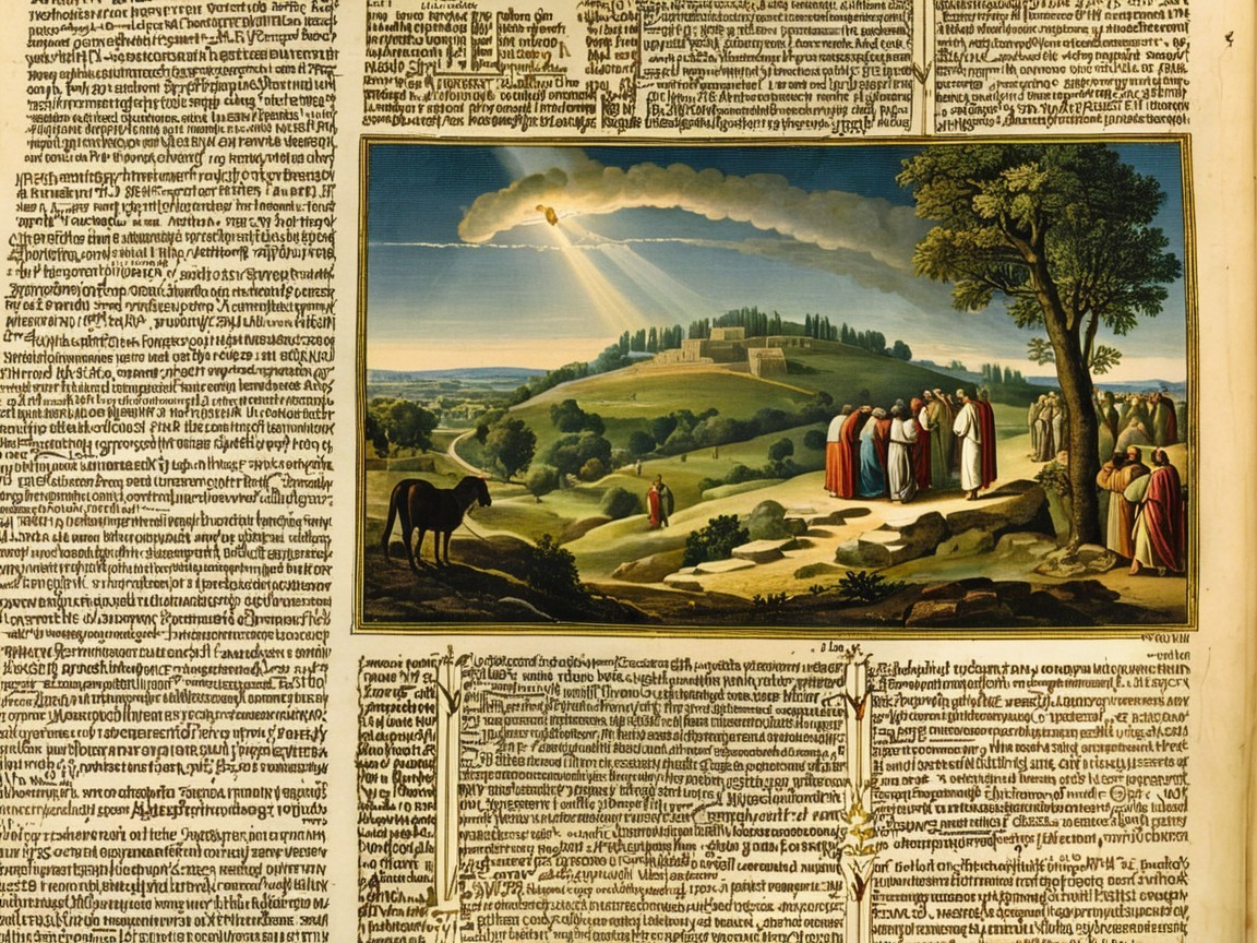 Vibrant Landscape with Figures and Dramatic Sky