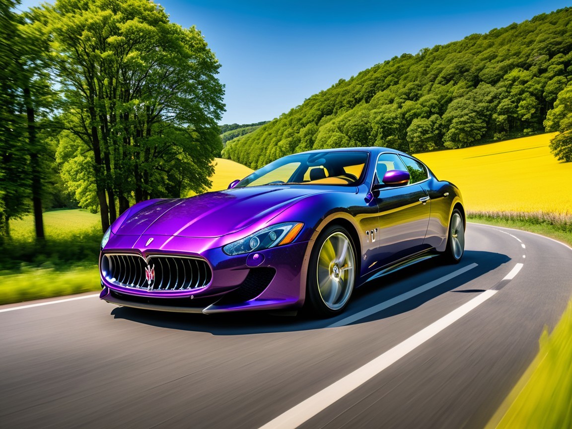 Elegance on Wheels: The Purple Maserati