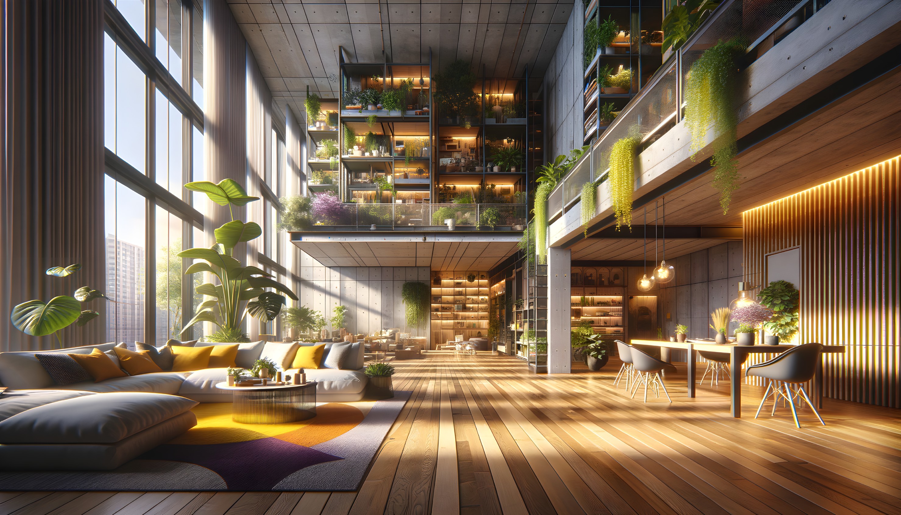 Modern Living Area with Natural Light and Stylish Decor
