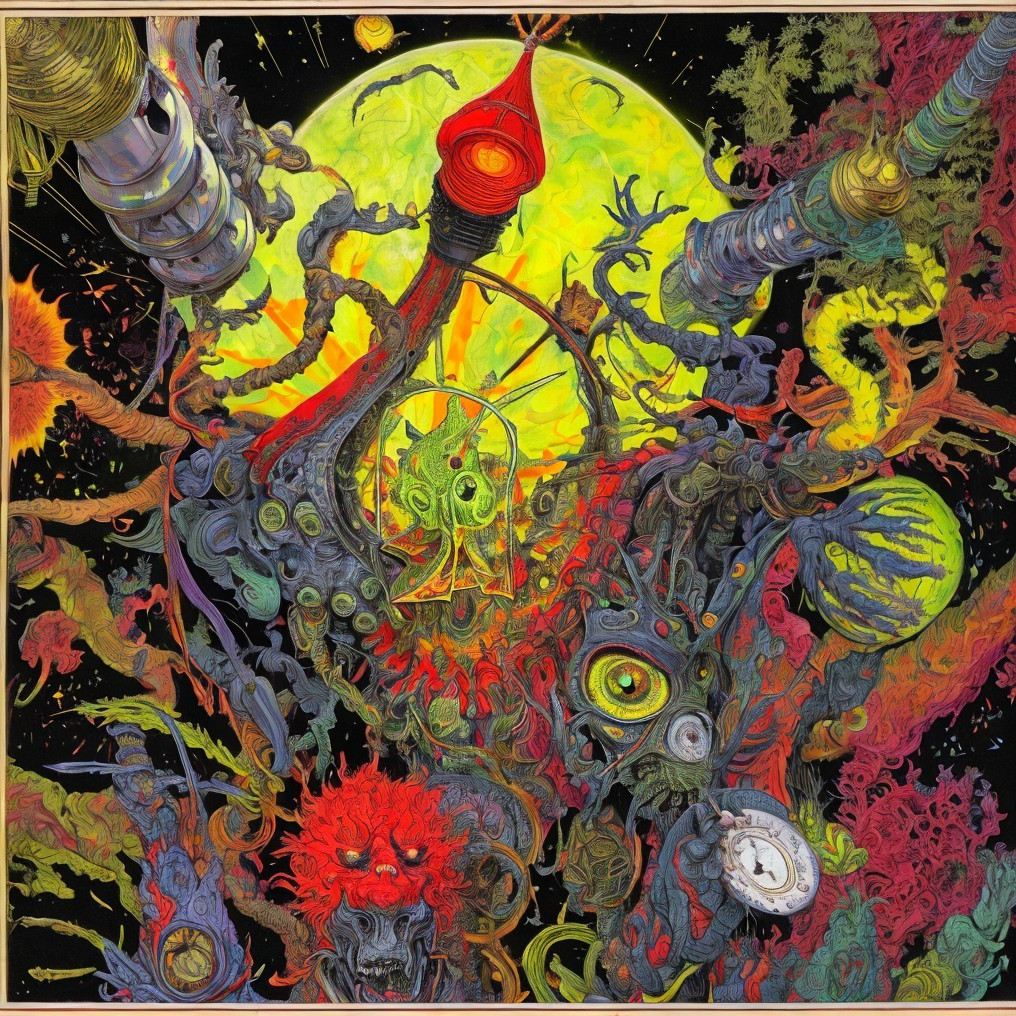 Surreal Artwork of Organic and Mechanical Fusion