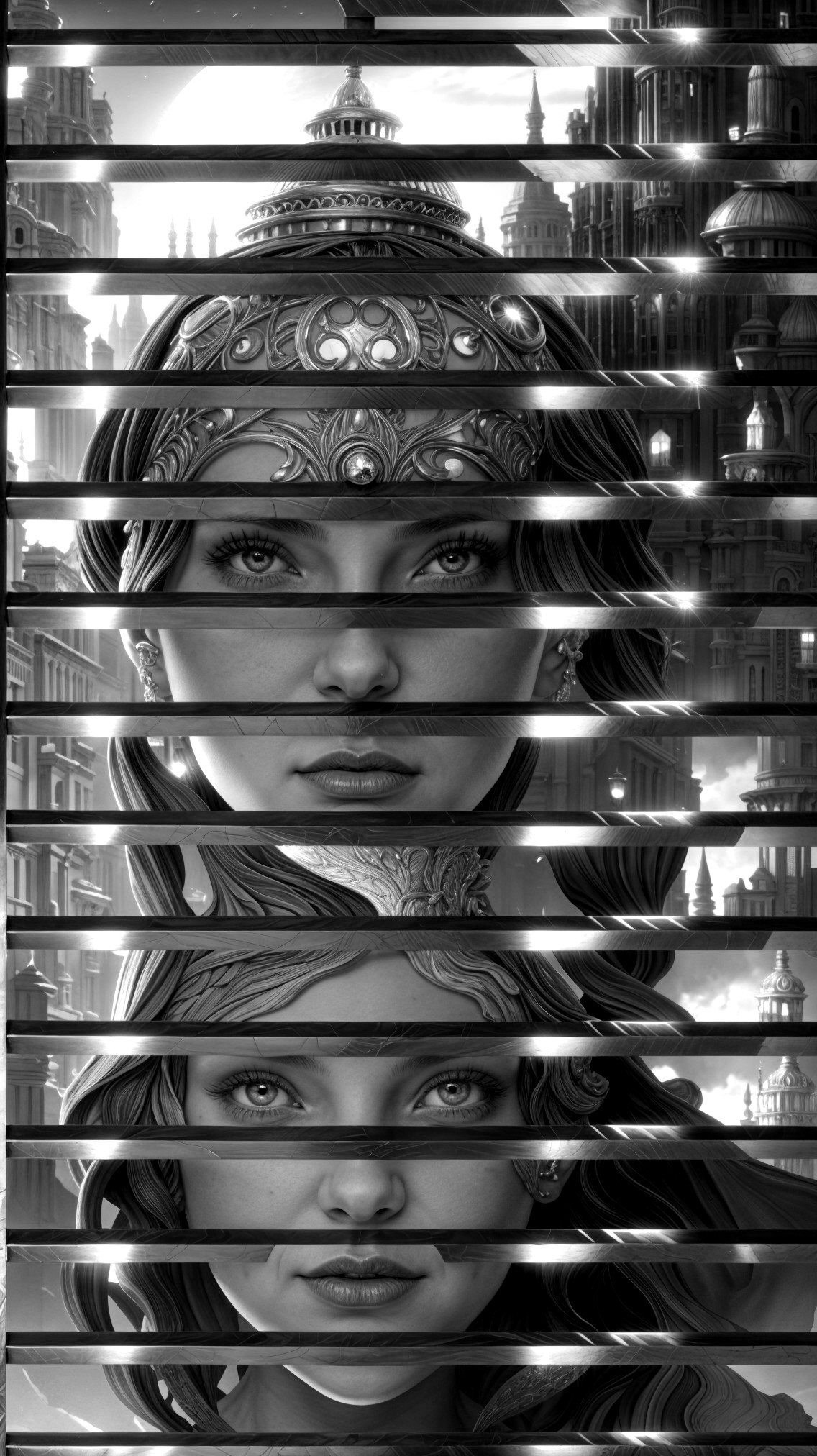 Digital Artwork of Ethereal Women in Mystical Setting