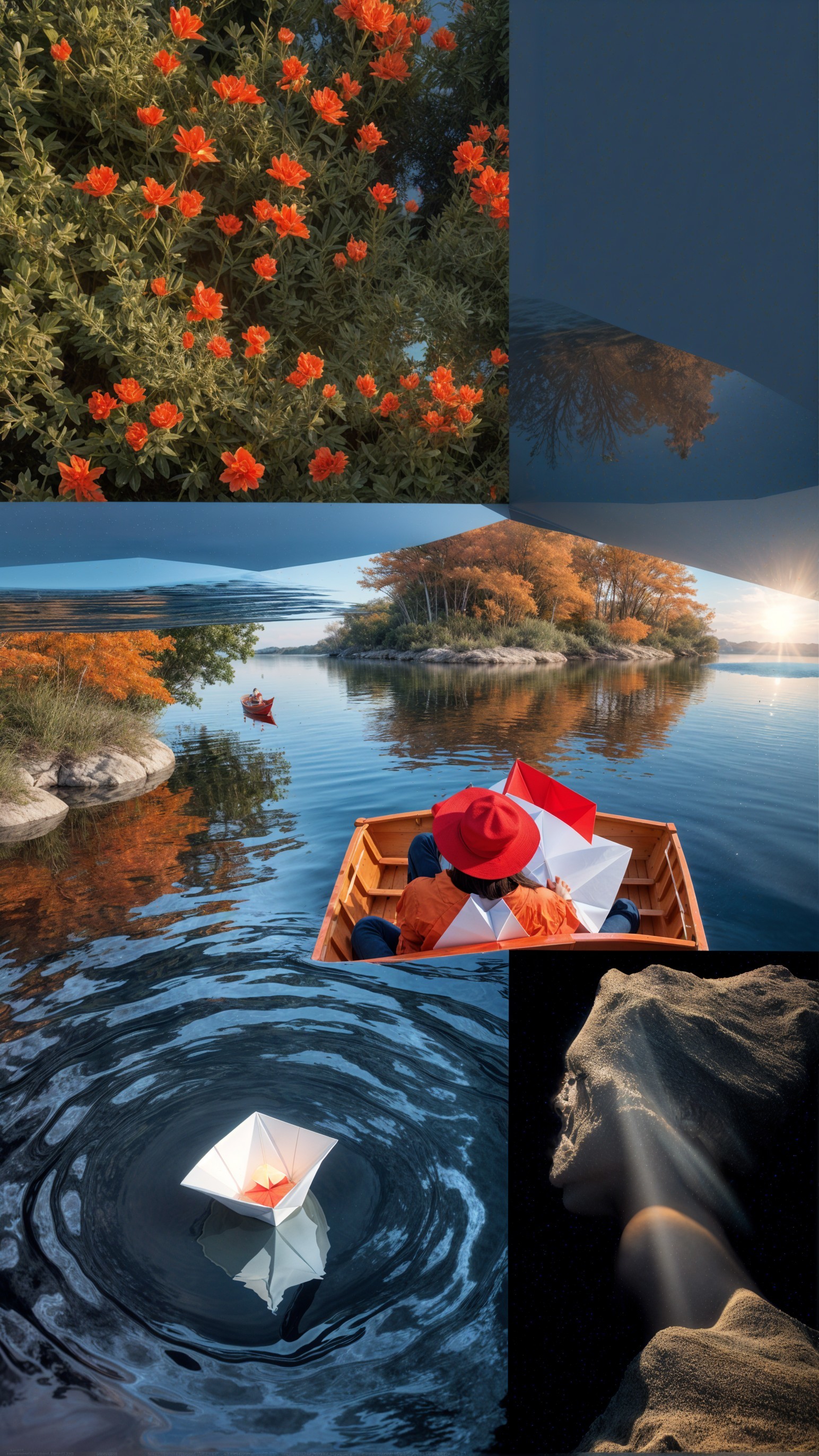 Serene Collage of Nature's Beauty and Tranquility