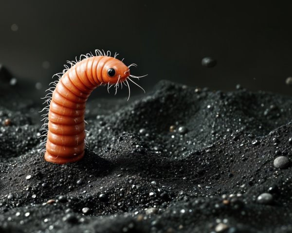 Close-up of a vibrant orange caterpillar on textured surface