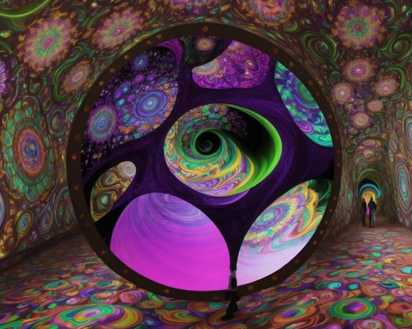 Surreal Colorful Vortex with Intricate Patterns