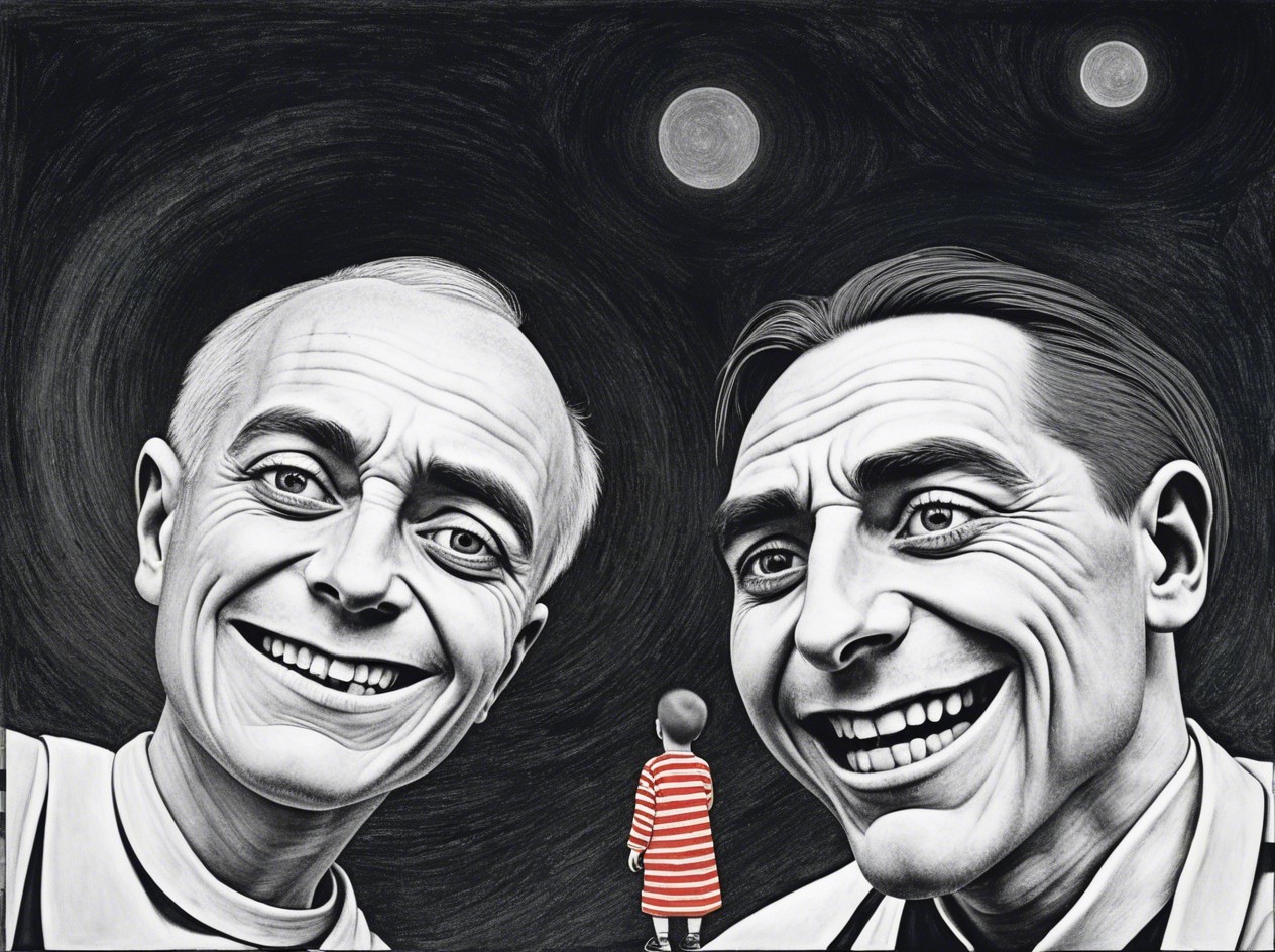 Two Joyful Men and a Captivated Child Against Stars