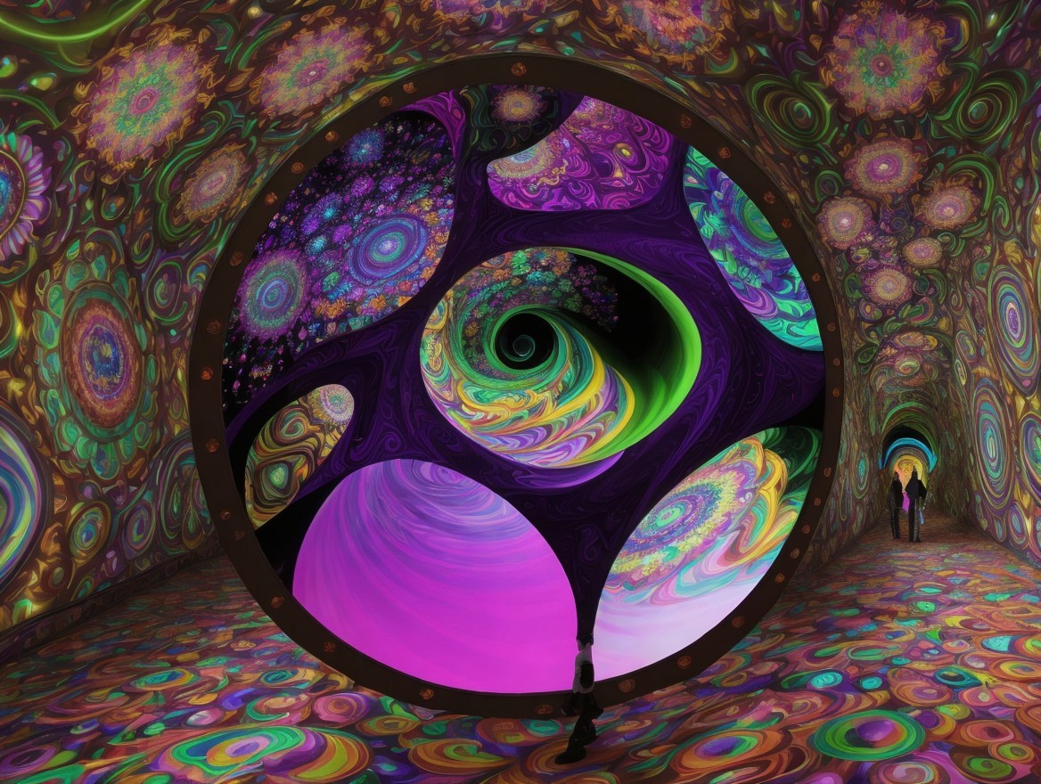 Surreal Colorful Vortex with Intricate Patterns