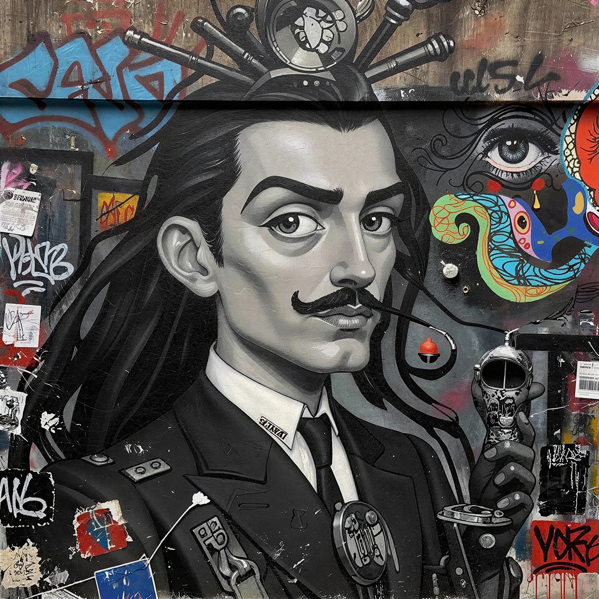 Surrealist Digital Portrait of a Cartoonish Man