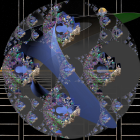 Digital Artwork of Serene Figure in Cosmic Space