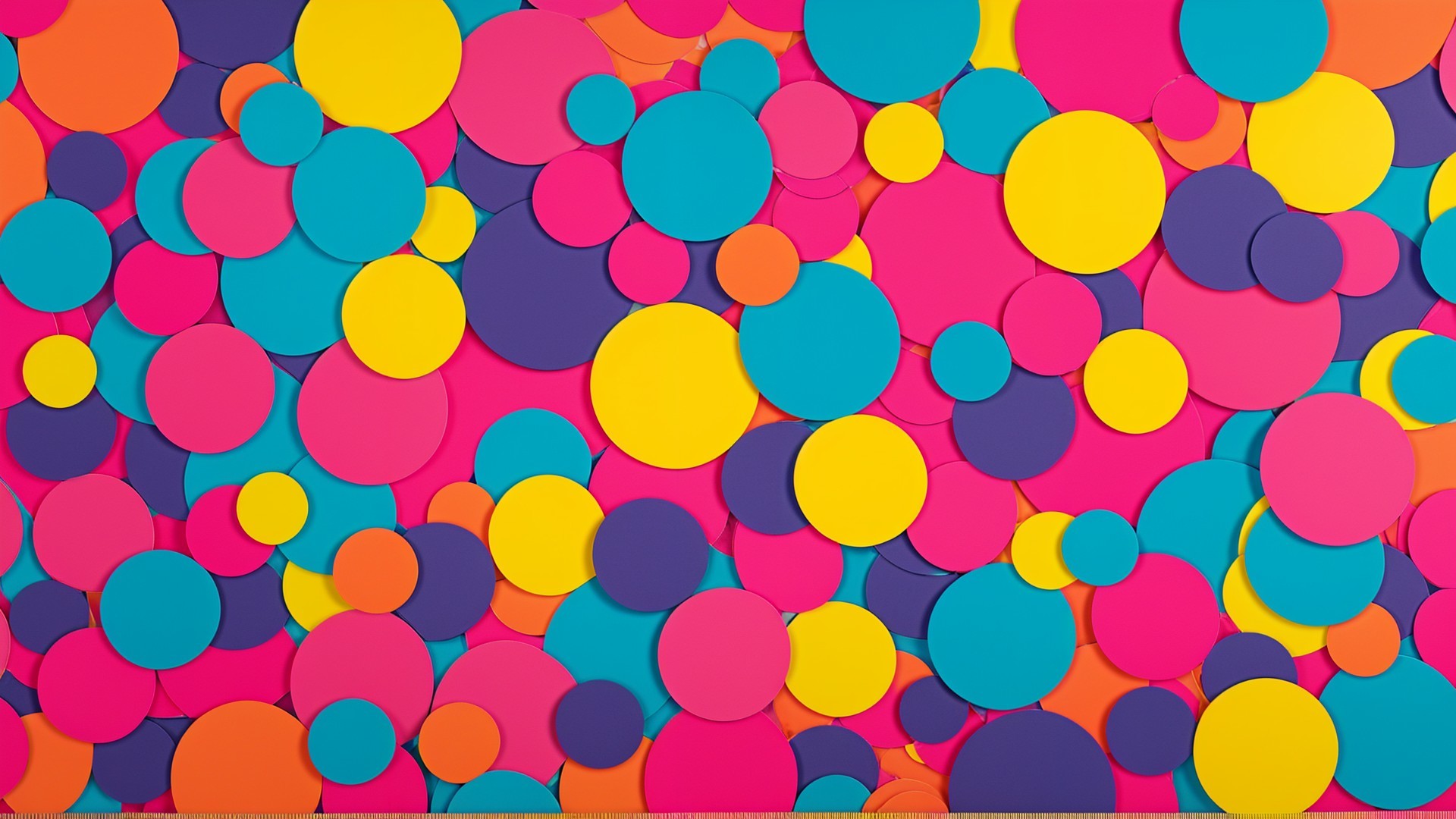 Vibrant Overlapping Circles in Bright Colors