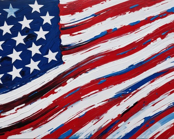 Artistic Representation of the American Flag