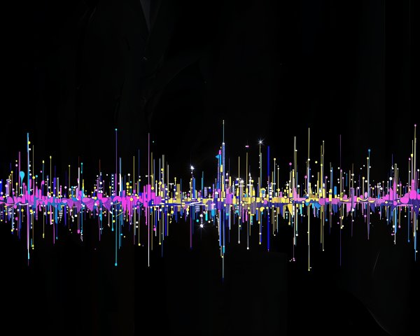 Abstract Soundwave Graphic with Vibrant Colors