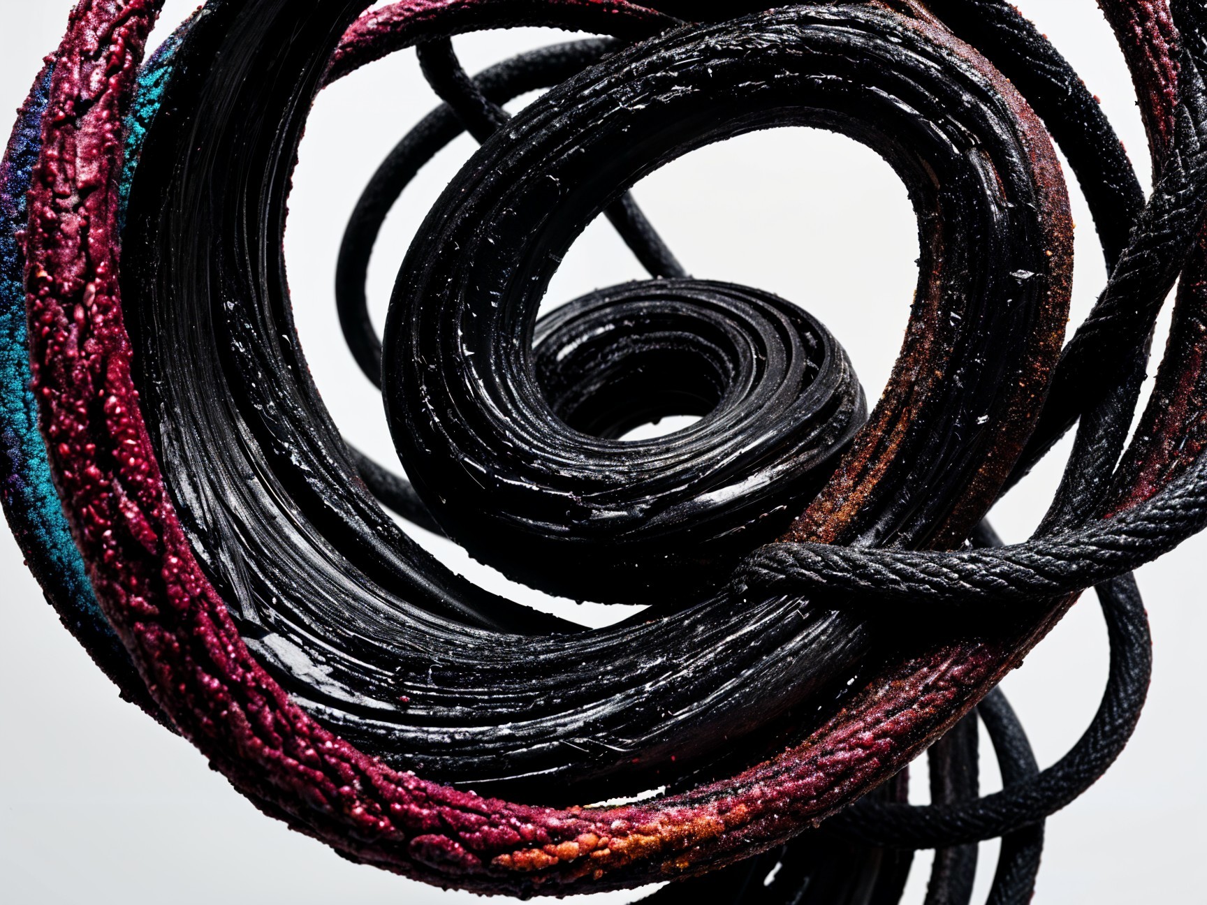 Intricate Black and Colorful Abstract Sculpture Design