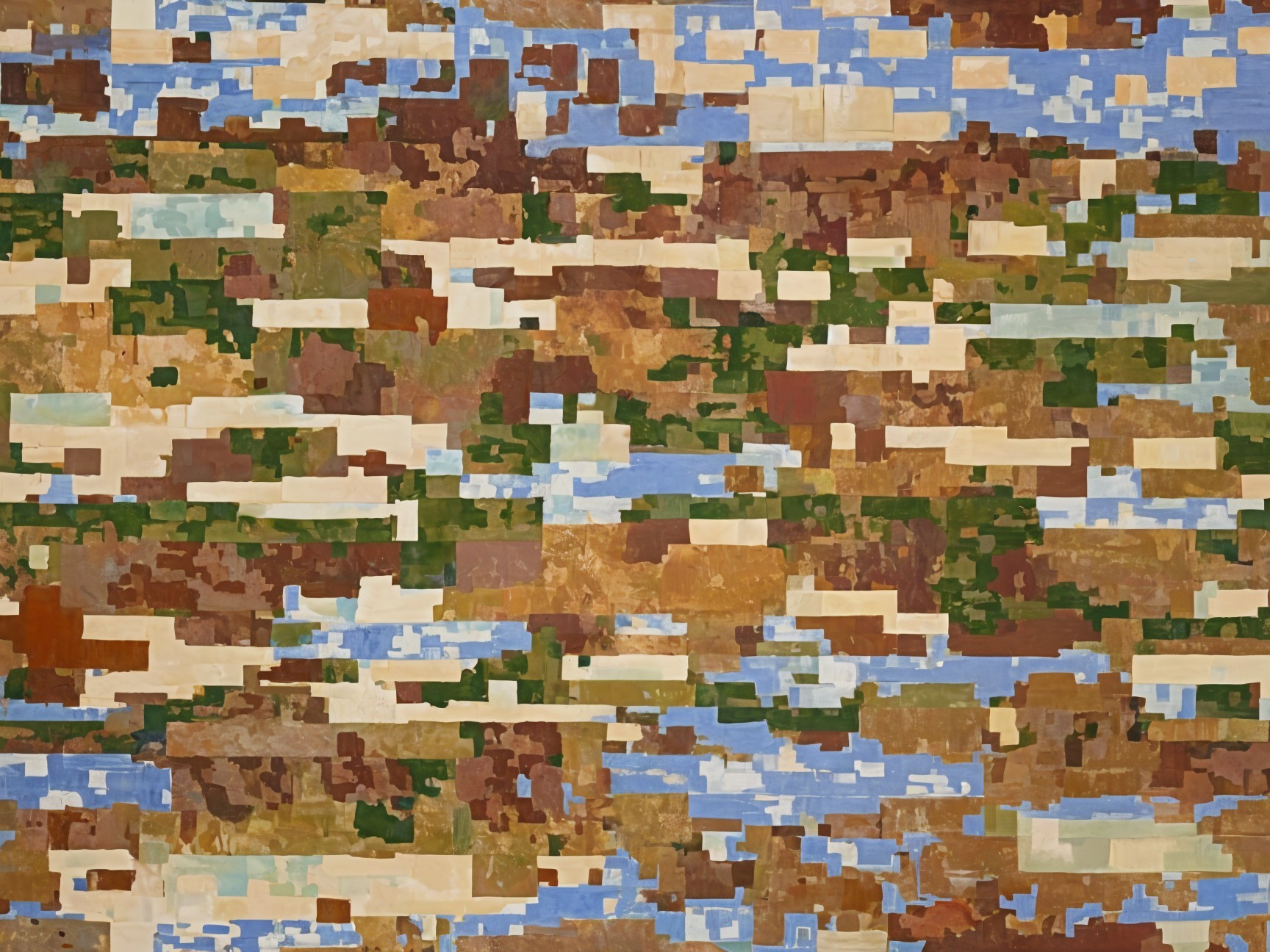 Abstract Camouflage Pattern with Earthy Colors