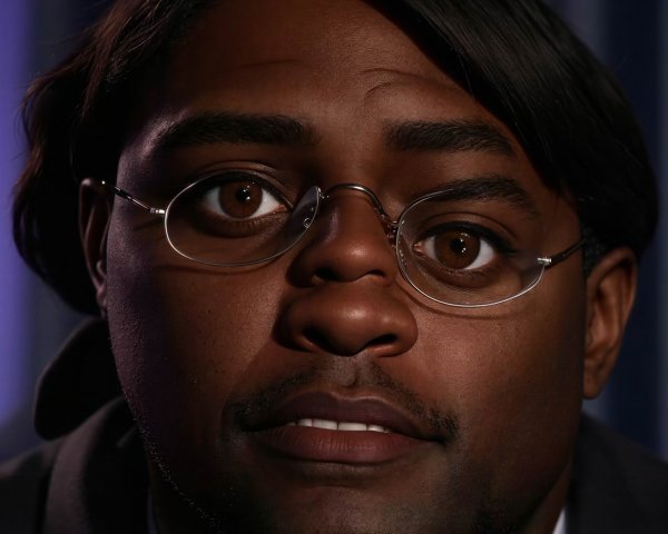 Headshot of a Black man in a dark suit with glasses