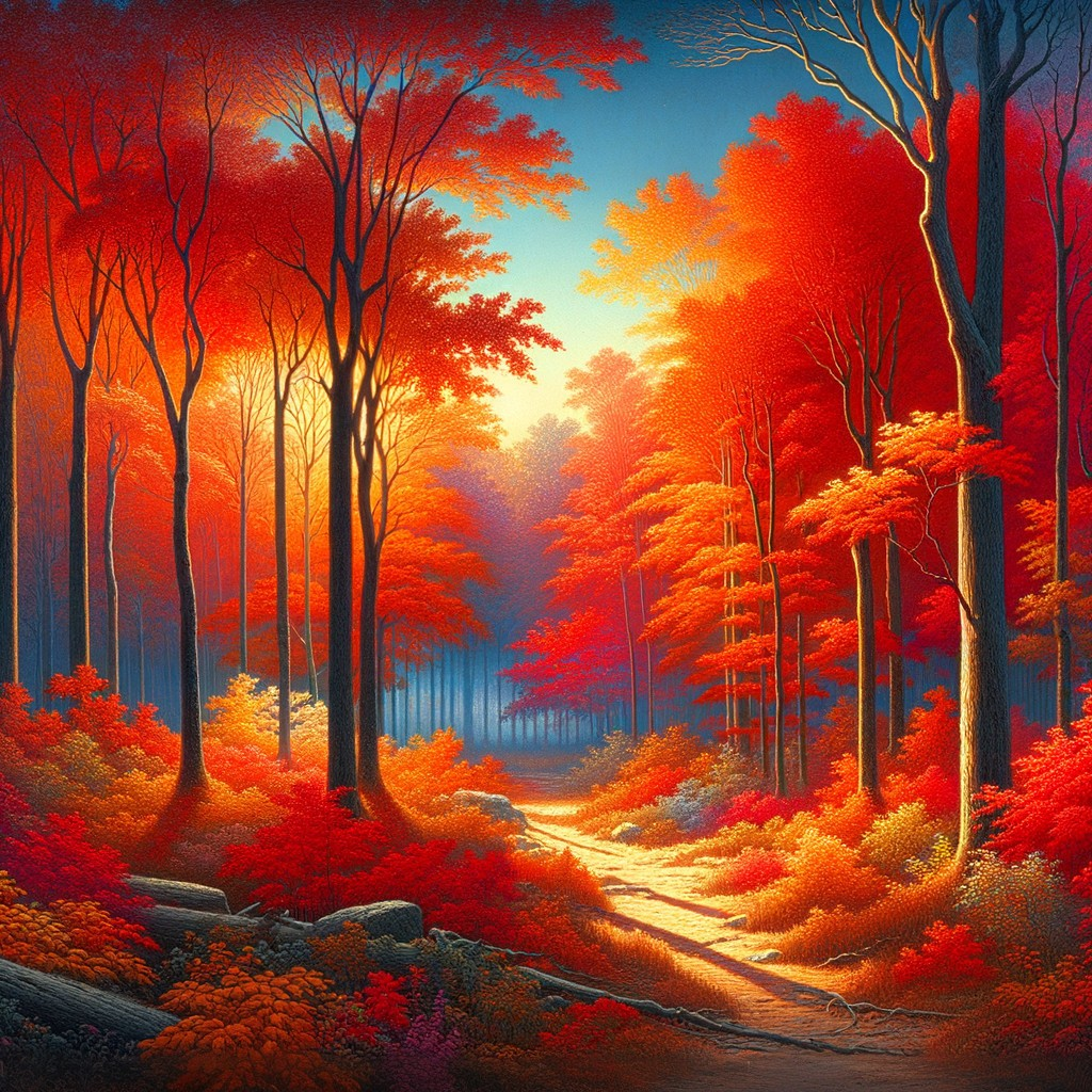 Vibrant Autumn Landscape with Colorful Foliage